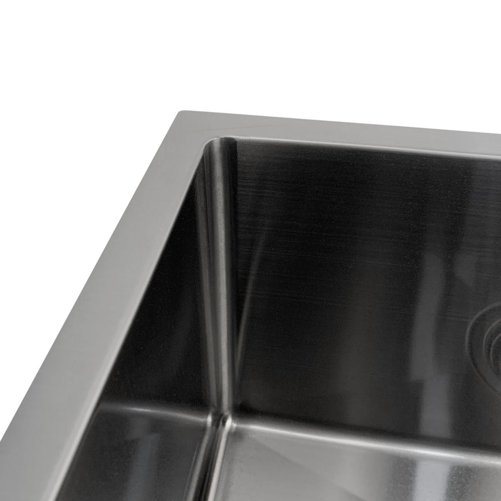 OTTI AXON 45S SINGLE BOWL KITCHEN AND LAUNDRY SINK GUN METAL 450MM