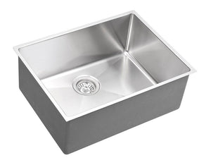OTTI AXON 52S SINGLE BOWL KITCHEN AND LAUNDRY SINK SILVER 520MM