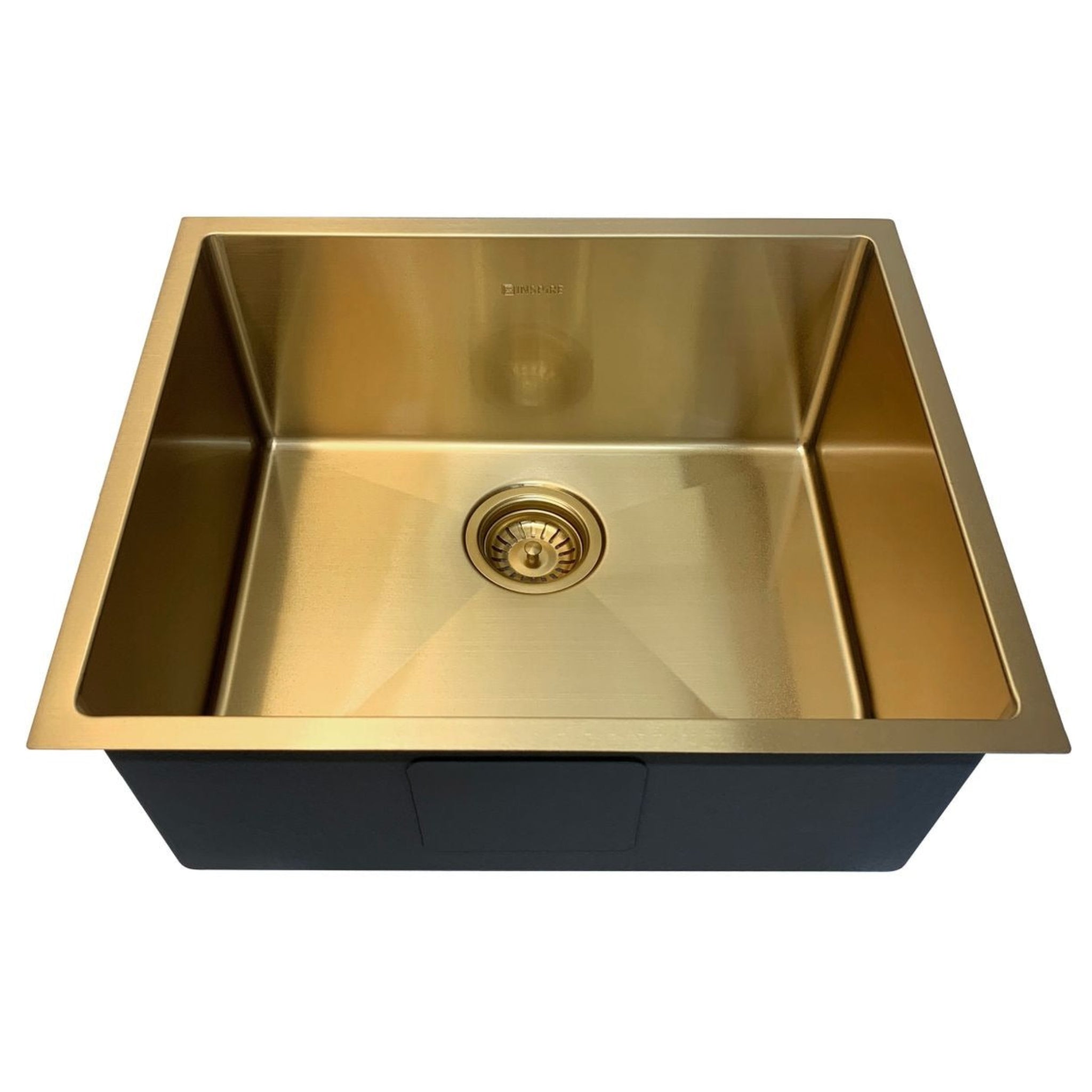 OTTI AXON 52S SINGLE BOWL KITCHEN AND LAUNDRY SINK BRUSHED GOLD 520MM