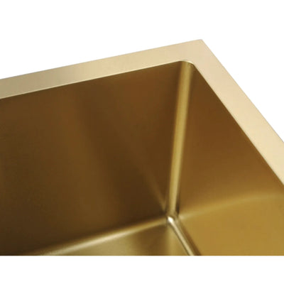 OTTI AXON 58S SINGLE BOWL KITCHEN AND LAUNDRY SINK ARGENT GOLD 580MM