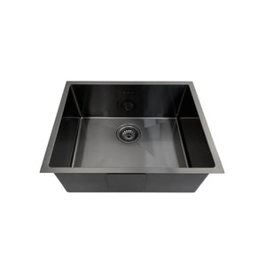 OTTI AXON 58S SINGLE BOWL KITCHEN AND LAUNDRY SINK GUN METAL 580MM