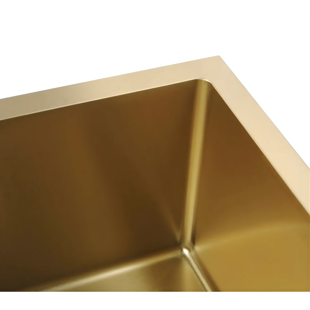 OTTI AXON 77S SINGLE BOWL KITCHEN AND LAUNDRY SINK ARGENT GOLD 770MM