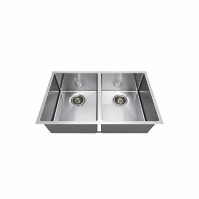 OTTI ARTE 76D DOUBLE BOWL KITCHEN AND LAUNDRY SINK SILVER 760MM