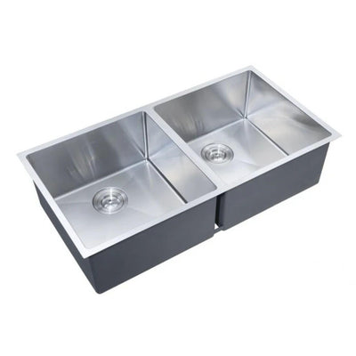 OTTI ARTE 88D DOUBLE BOWL KITCHEN SINK SILVER 880MM