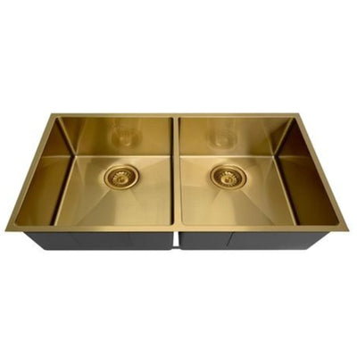 OTTI ARTE 88D DOUBLE BOWL KITCHEN SINK BRUSHED GOLD 880MM