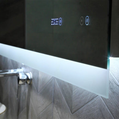 REMER MIRO RECTANGLE FRAMELESS LED MIRROR W/ DEMISTER & BLUETOOTH SPEAKERS 1800X850MM