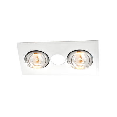 VENTAIR MYKA 2 SLIMLINE 3 IN1 WITH 2 HEAT LAMPS, LED DOWNLIGHT AND SIDE DUCTED EXHAUST SILVER
