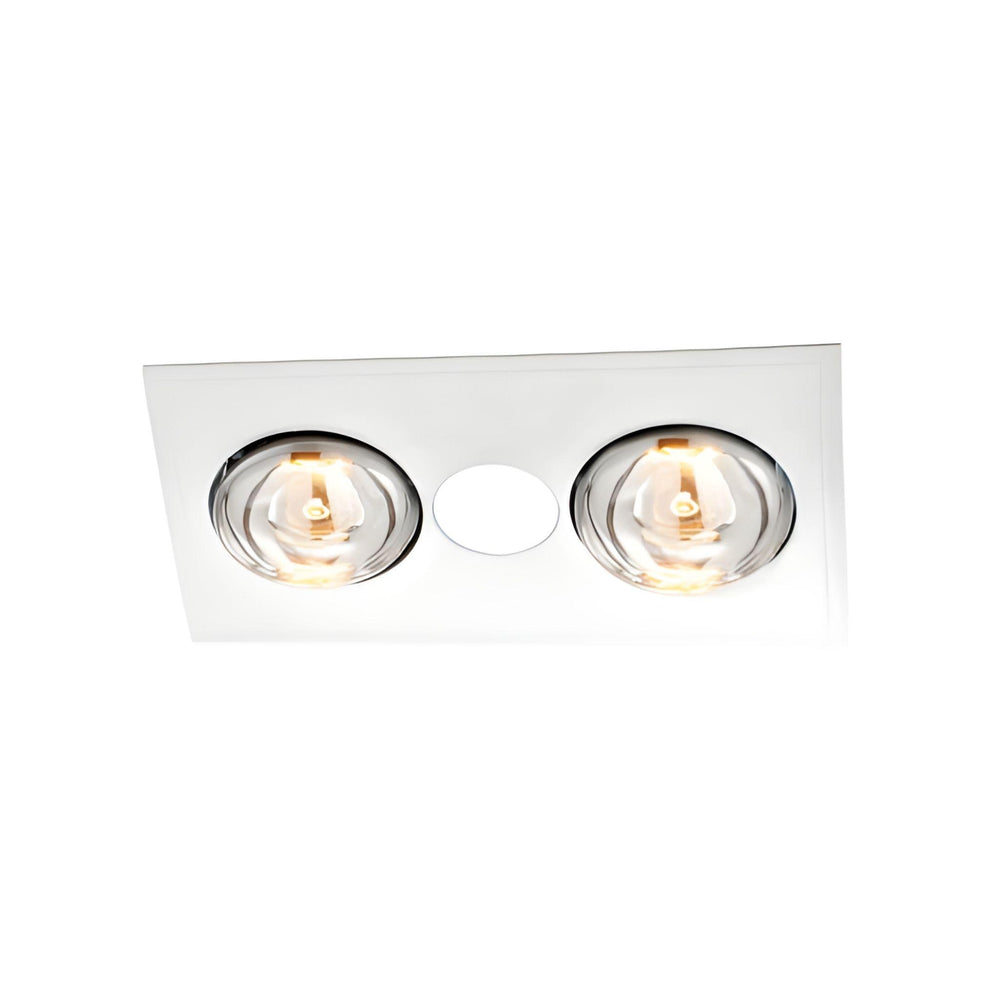 VENTAIR MYKA 2 SLIMLINE 3 IN 1 WITH 2 HEAT LAMPS, LED DOWNLIGHT AND SIDE DUCTED EXHAUST WHITE