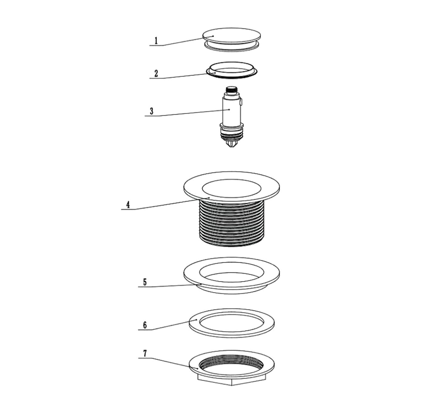 OTTI BATHTUB POP-DOWN PLUG AND WASTE 40MM CHROME