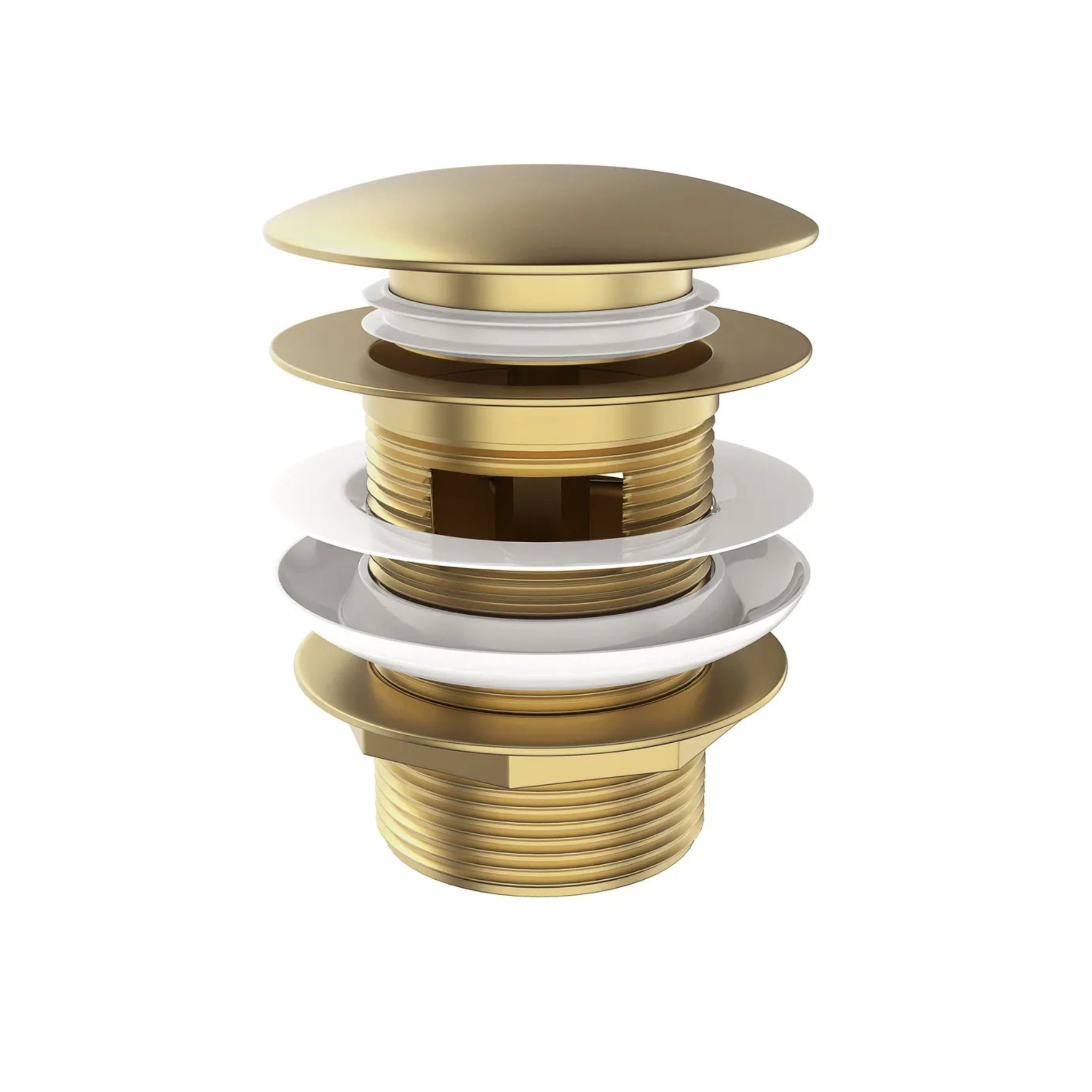 OTTI MUSHROOM PULL-OUT/POP-UP OVERFLOW BATHTUB WASTE 40MM ARGENT GOLD