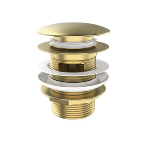 OTTI MUSHROOM PULL-OUT/POP-UP OVERFLOW BATHTUB WASTE 40MM BRUSHED GOLD