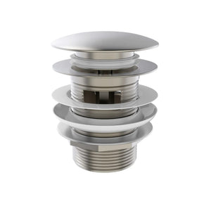 OTTI MUSHROOM PULL-OUT/POP-UP OVERFLOW BATHTUB WASTE 40MM BRUSHED NICKEL