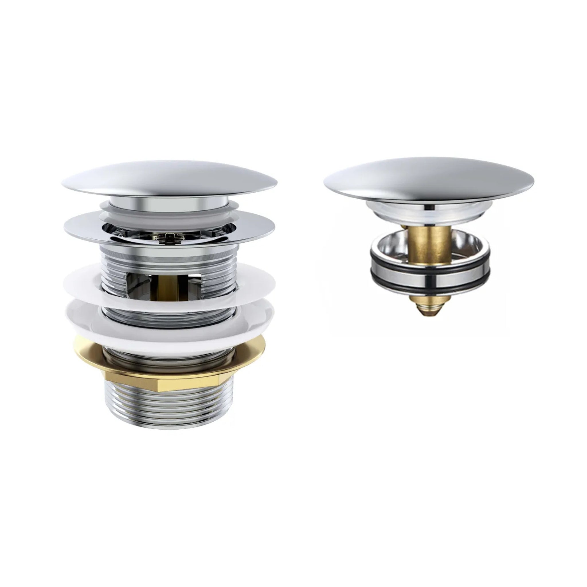 OTTI MUSHROOM PULL-OUT/POP-UP OVERFLOW BATHTUB WASTE 40MM CHROME