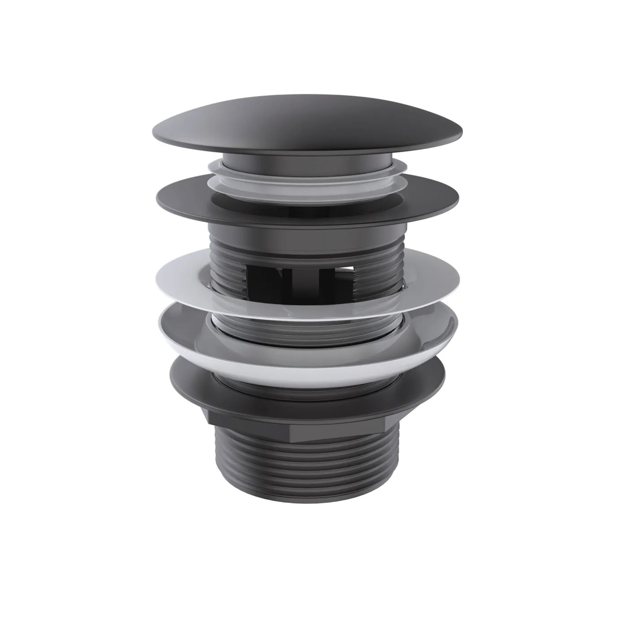 OTTI MUSHROOM PULL-OUT/POP-UP OVERFLOW BATHTUB WASTE 40MM GUN METAL