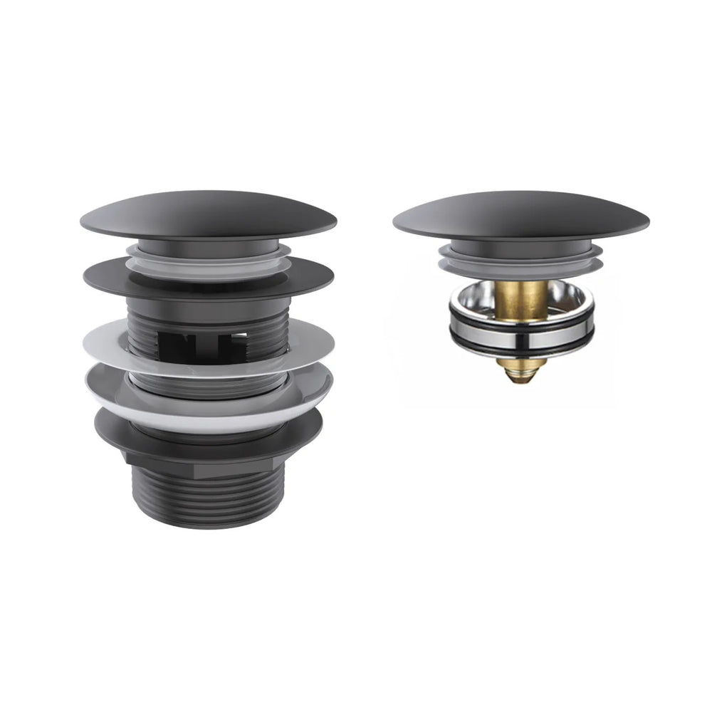 OTTI MUSHROOM PULL-OUT/POP-UP OVERFLOW BATHTUB WASTE 40MM GUN METAL