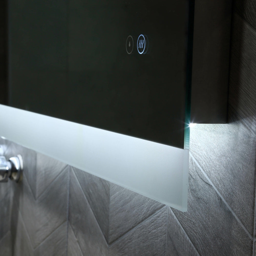 REMER MIRO RECTANGLE FRAMELESS LED MIRROR W/ DEMISTER & PORTABLE MAGNIFIER 1200X700MM