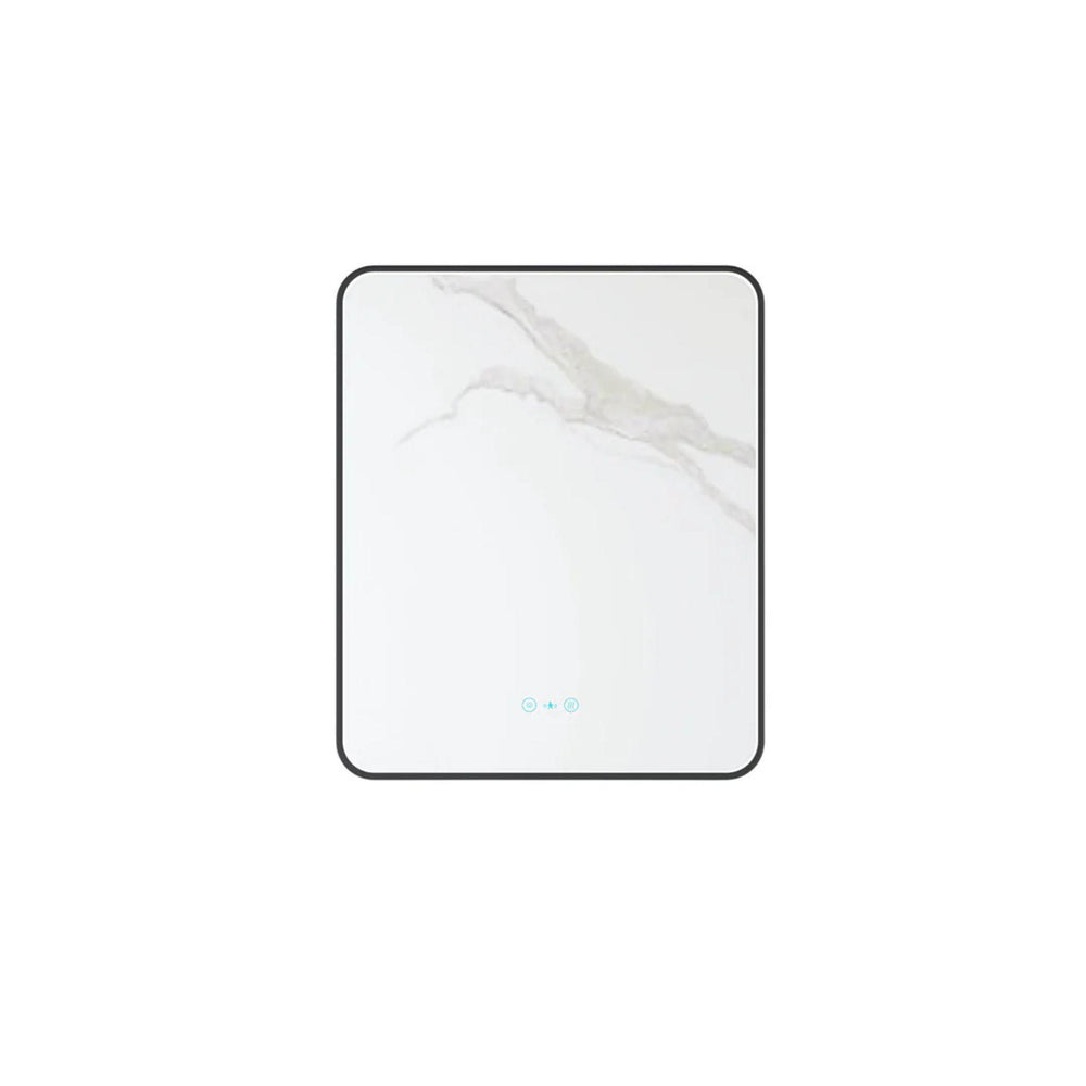 MERCIO MAIA FRAMED RECTANGULAR LED MIRROR MATTE BLACK 600X750MM