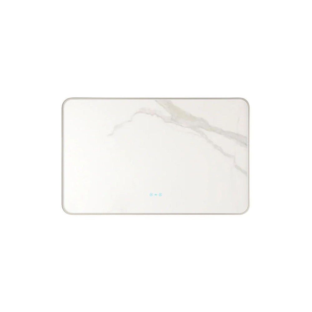 MERCIO MAIA FRAMED RECTANGULAR LED MIRROR GUN METAL 1200X750MM
