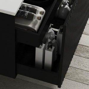OTTI MARLO MATTE BLACK 1200MM SINGLE BOWL FLOOR STANDING VANITY