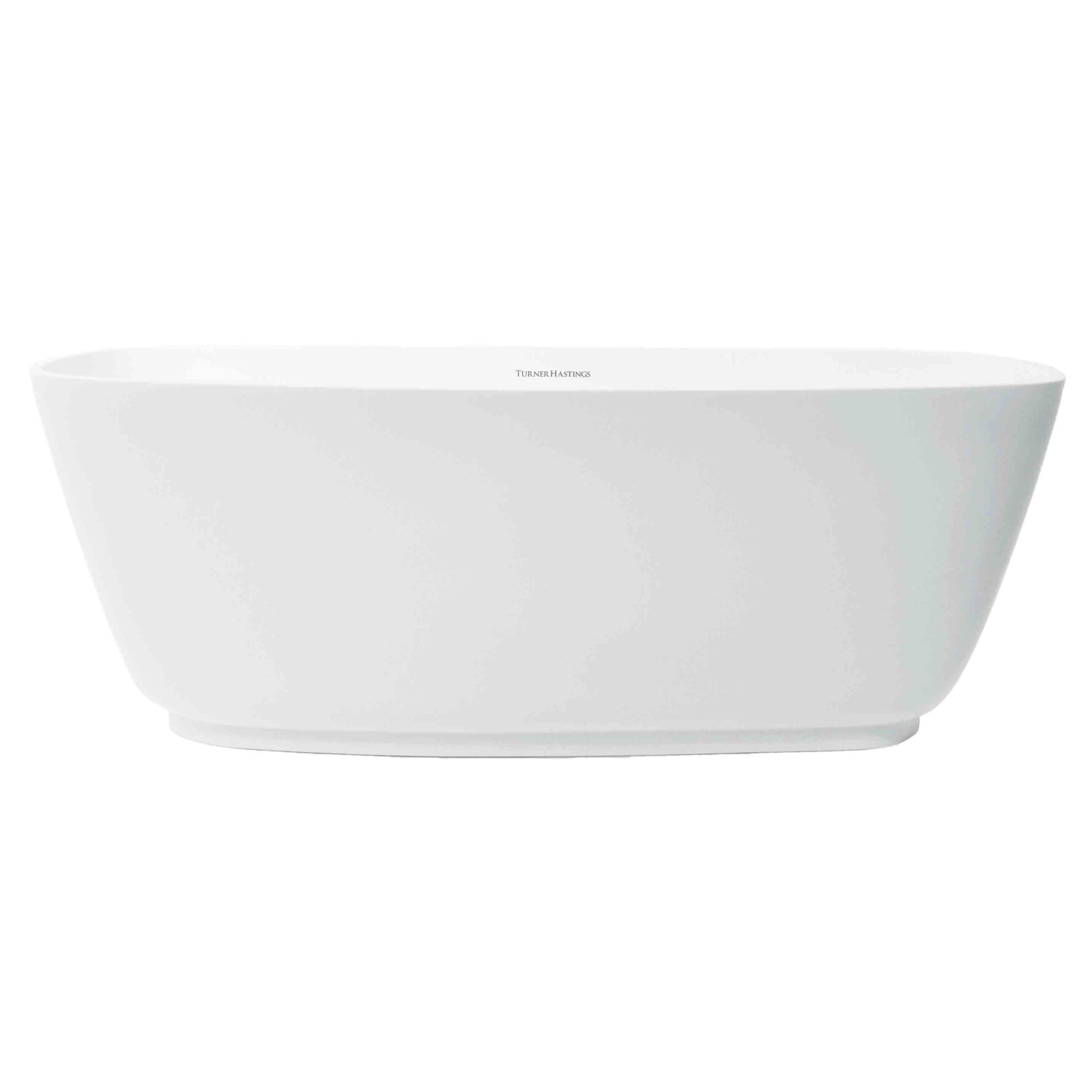 TURNER HASTINGS MALDN TITANCAST SOLID SURFACE FREESTANDING BATHTUB GLOSS WHITE 1500MM