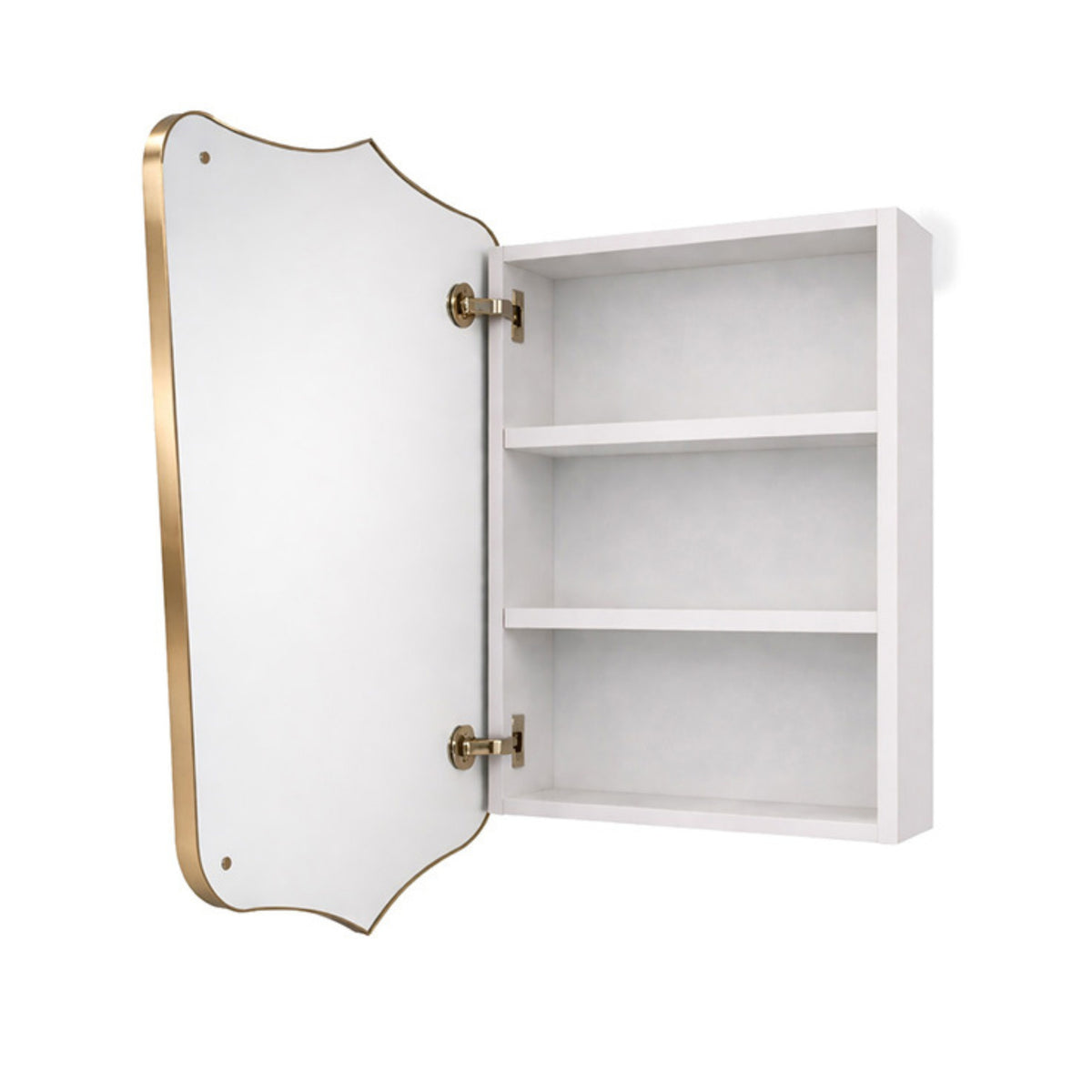 TURNER HASTINGS MAYER BRUSHED BRASS MIRROR SHAVING CABINET 600X800MM