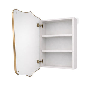TURNER HASTINGS MAYER BRUSHED BRASS MIRROR SHAVING CABINET 600X800MM