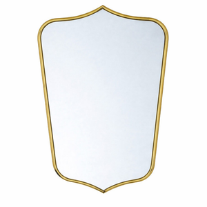 TURNER HASTINGS MAYER SHIELD FRAMED MIRROR BRUSHED BRASS 600X800MM