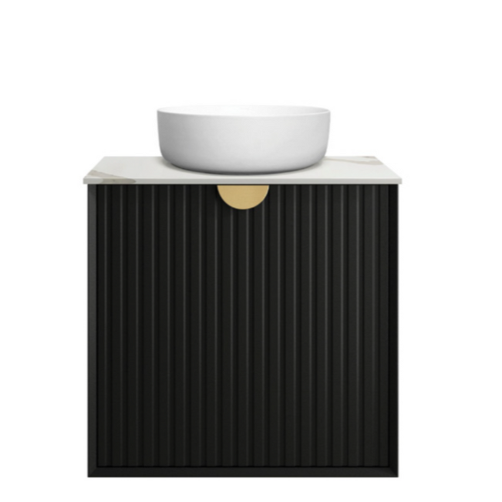 OTTI MARLO MATTE BLACK 600MM SINGLE BOWL FLOOR STANDING VANITY