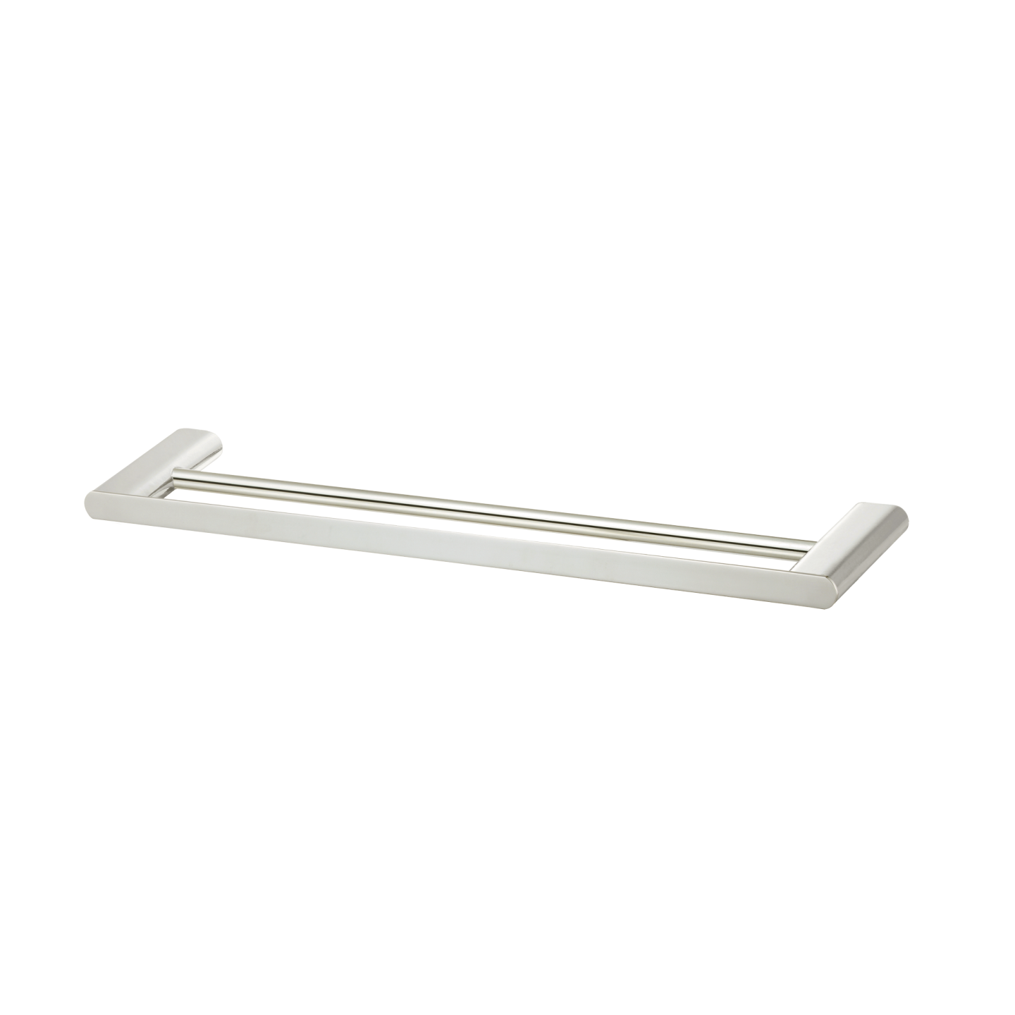 OLIVERI MADRID DOUBLE NON HEATED TOWEL RAIL BRUSHED NICKEL (AVAILABLE IN 650MM AND 800MM)