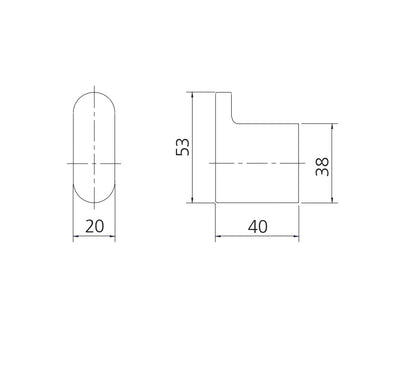 OLIVERI MADRID ROBE HOOK MATTE BLACK