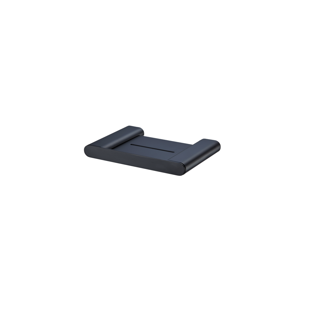 OLIVERI MADRID SOAP HOLDER WITH SHELF MATTE BLACK