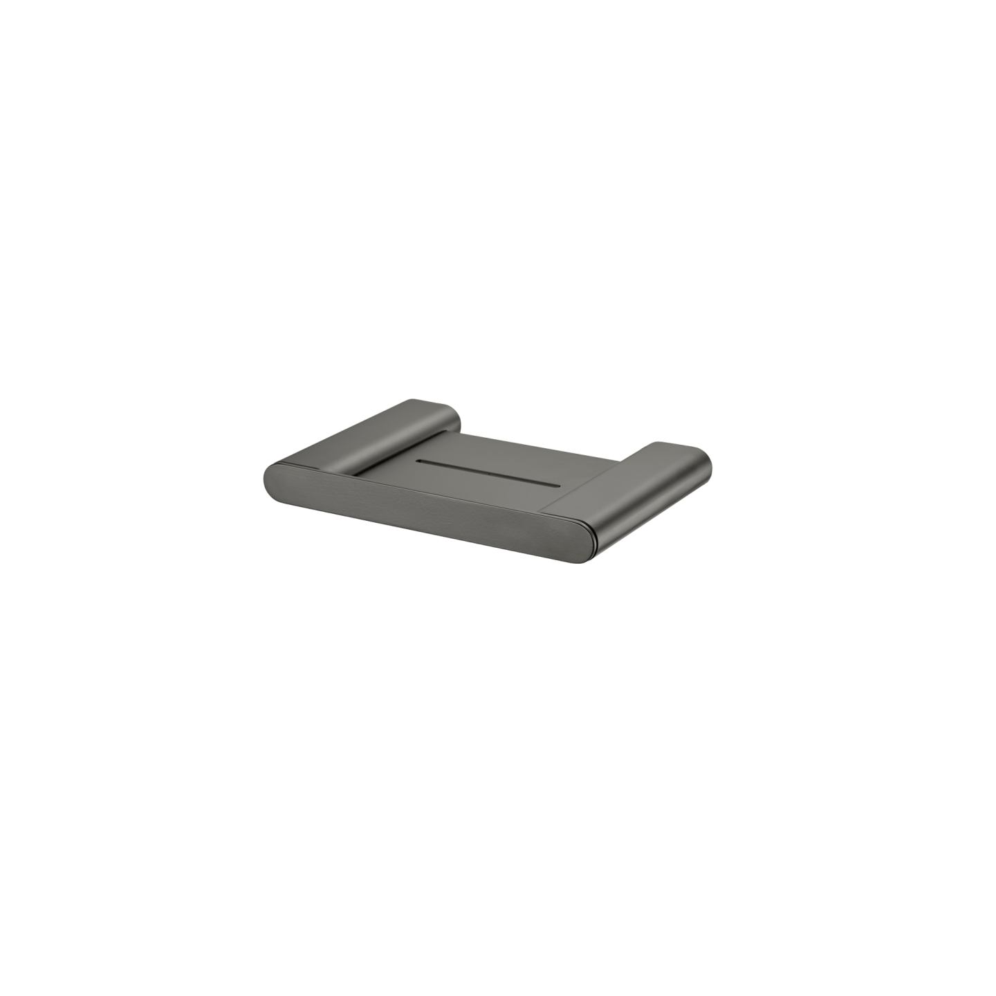 OLIVERI MADRID SOAP HOLDER WITH SHELF GUN METAL