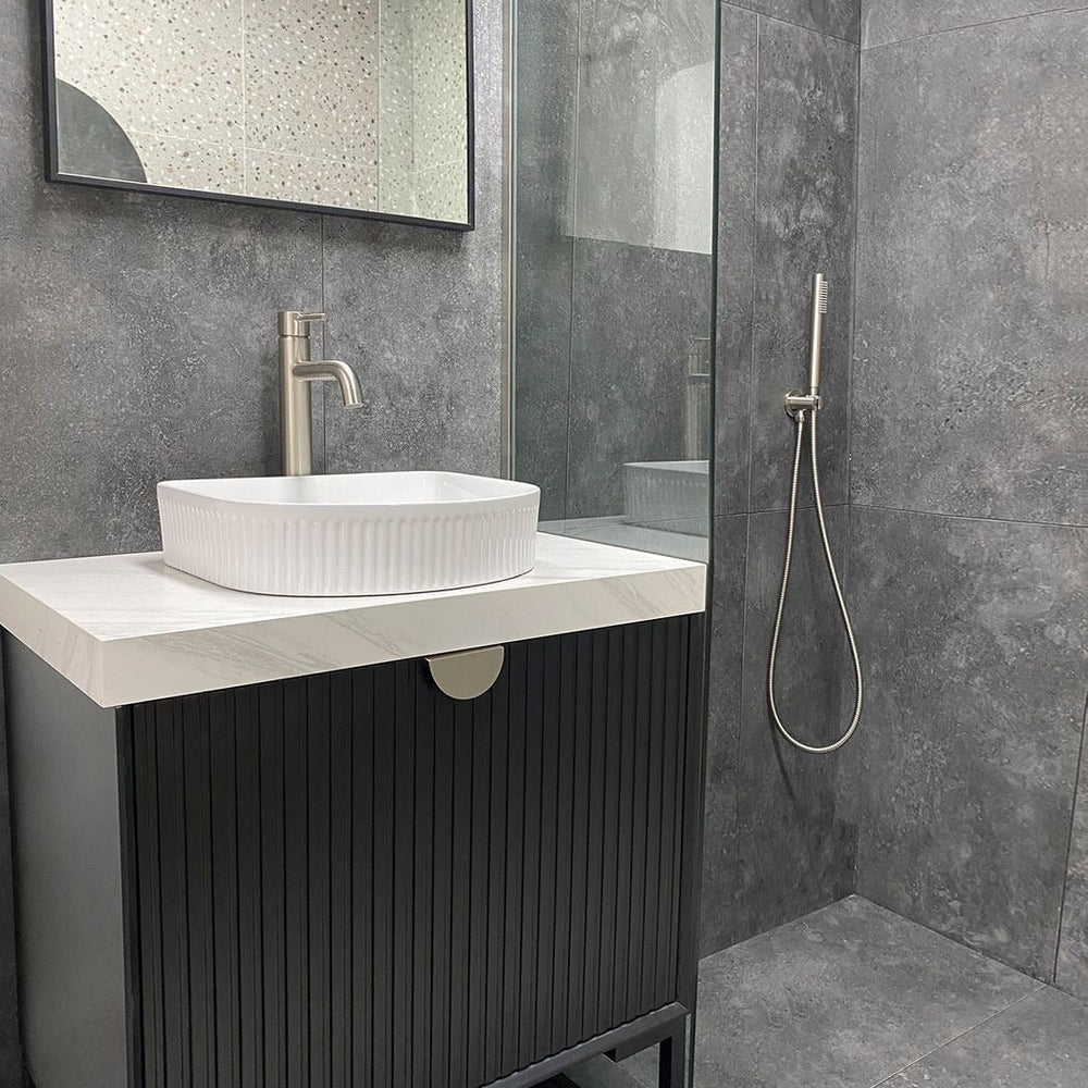 OTTI MARLO MATTE BLACK 900MM SINGLE BOWL FLOOR STANDING VANITY