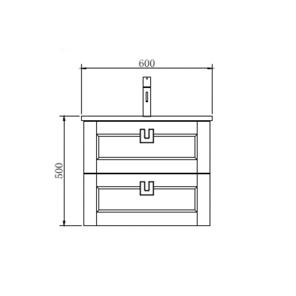 BELBAGNO MANHATTAN WHITE OAK II 600MM SINGLE BOWL WALL HUNG VANITY AND BASIN