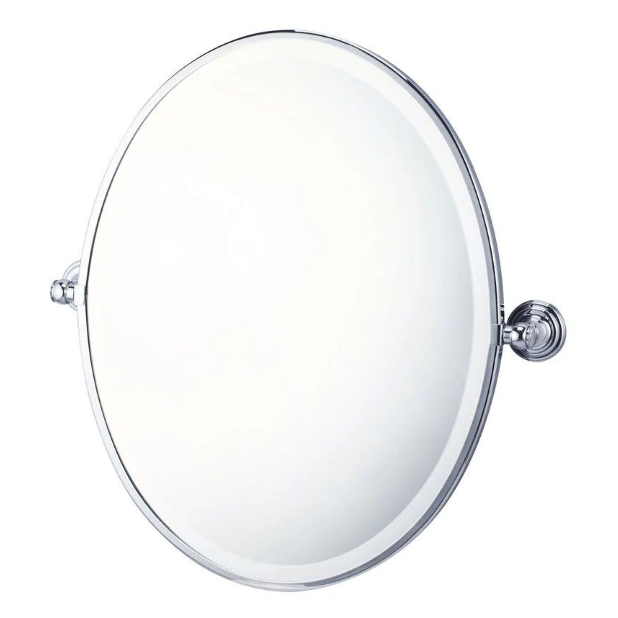 TURNER HASTINGS MAYER FRAMED PIVOT OVAL MIRROR CHROME 538X620MM