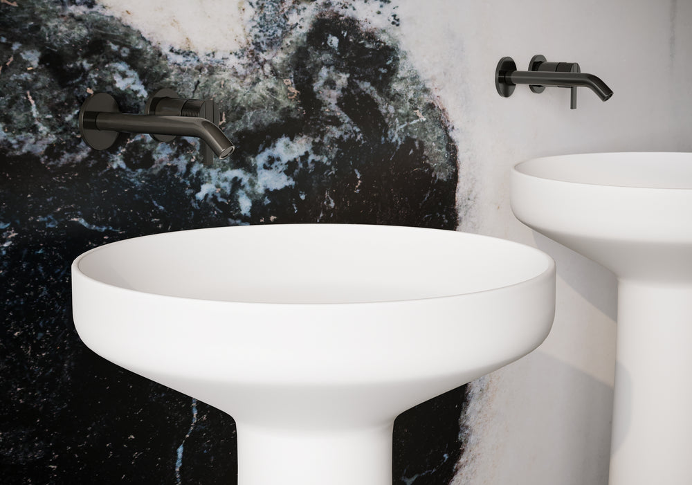 BELBAGNO MARCELLO FREESTANDING PEDESTAL BASIN MATTE WHITE 500MM X 850MM