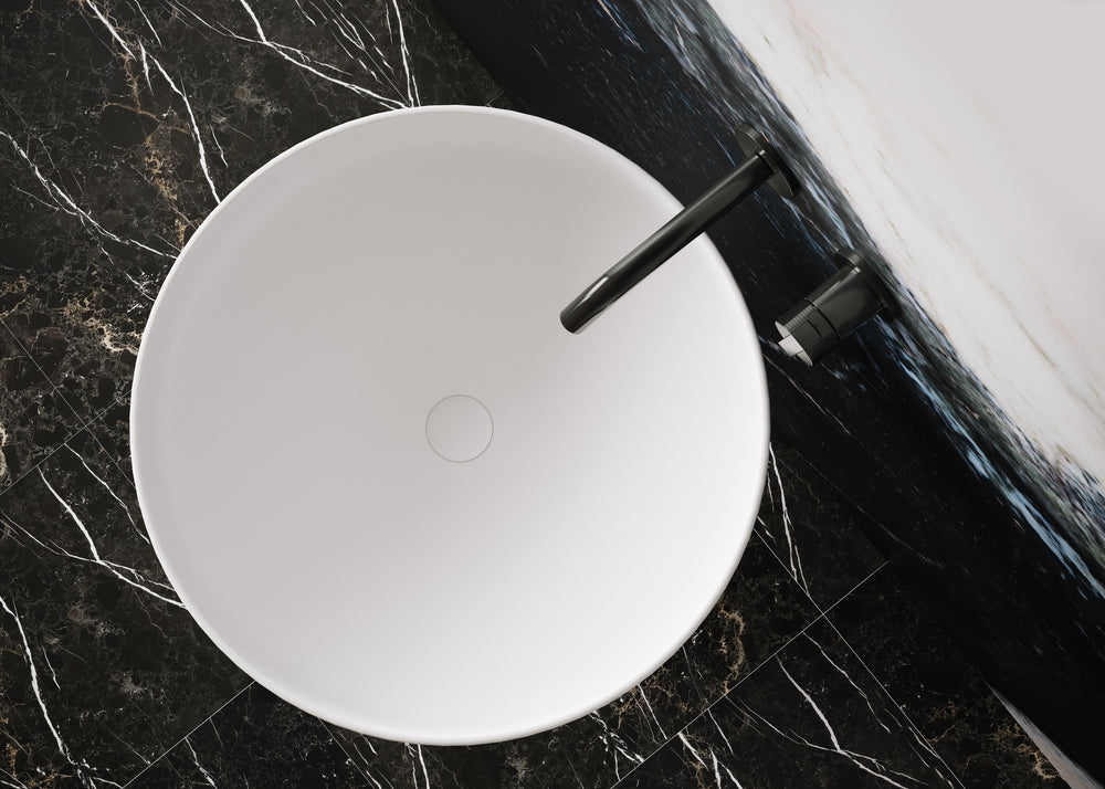 BELBAGNO MARCELLO FREESTANDING PEDESTAL BASIN MATTE WHITE 500MM X 850MM