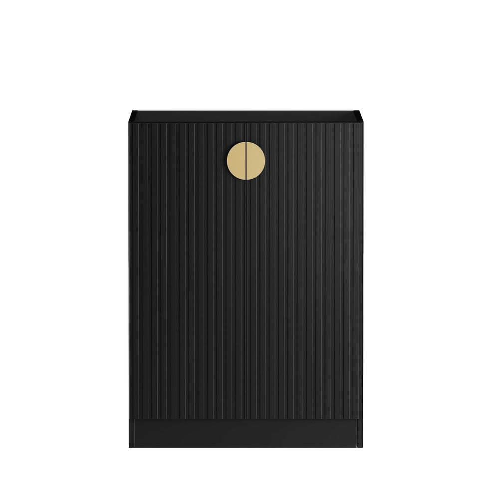 OTTI MARLO MATTE BLACK 1300MM LAUNDRY AND WALL CABINET WITH STONE TOP & SINK (PACKAGE-C)