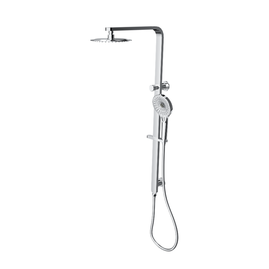 LINSOL MASON SHOWER COMBINATION AND MULTIFUNCTION HANDPIECE WITH 200MM ROUND HEAD CHROME