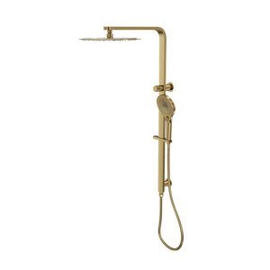 LINSOL MASON SHOWER COMBINATION AND MULTIFUNCTION HANDPIECE WITH 300MM ROUND HEAD BRUSHED BRASS