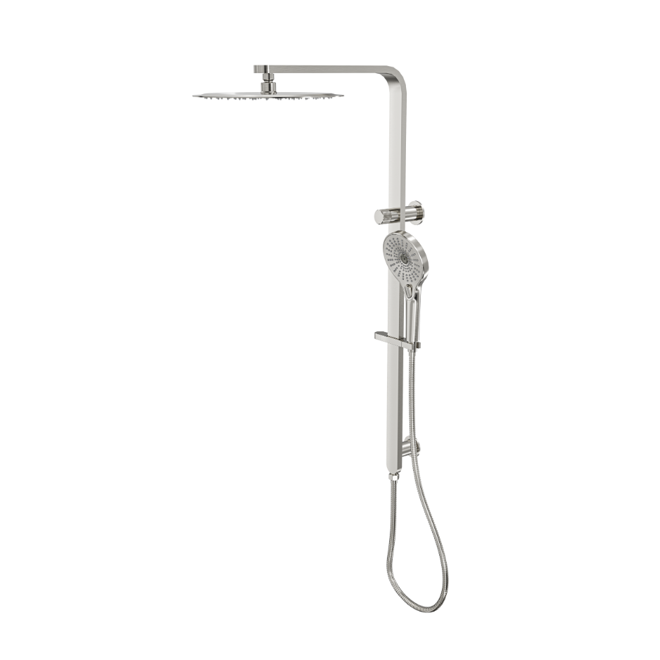 LINSOL MASON SHOWER COMBINATION AND MULTIFUNCTION HANDPIECE WITH 300MM ROUND HEAD BRUSHED NICKEL