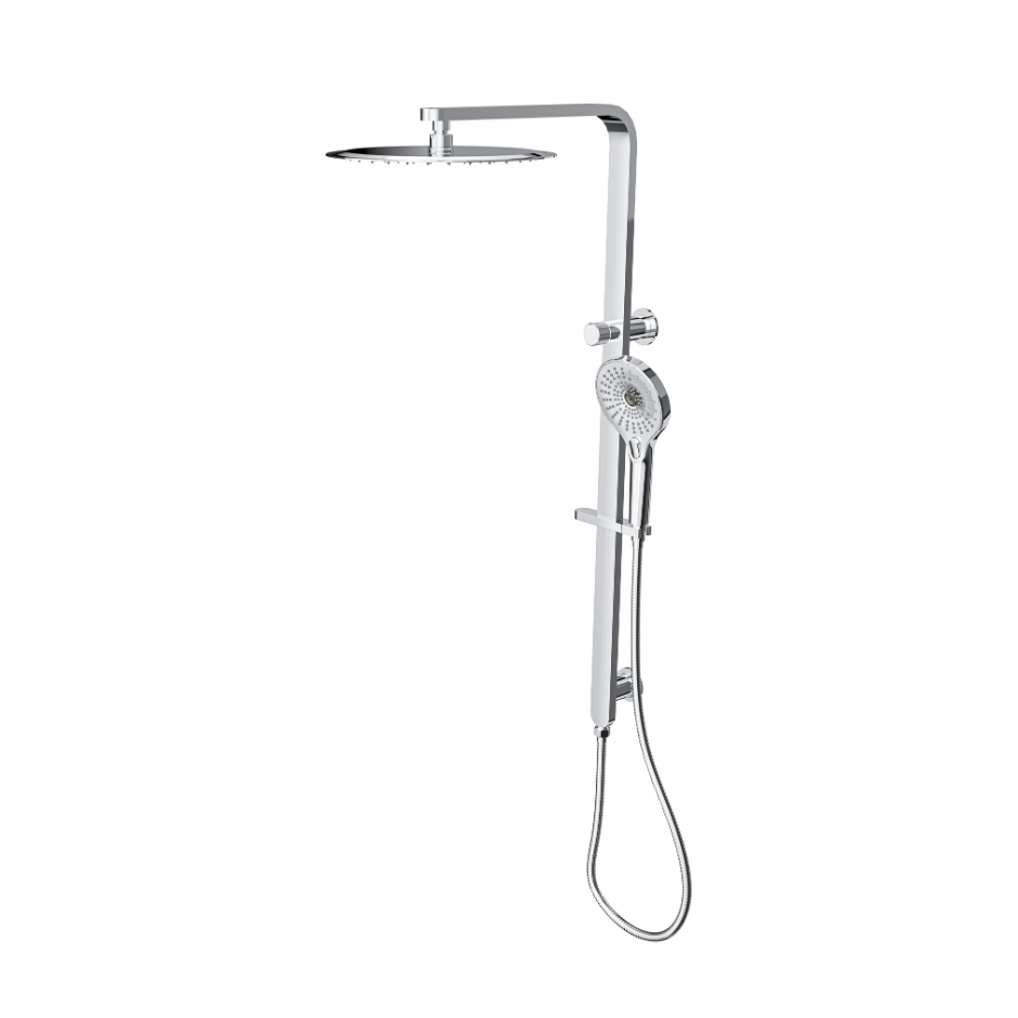 LINSOL MASON SHOWER COMBINATION AND MULTIFUNCTION HANDPIECE WITH 300MM ROUND HEAD CHROME