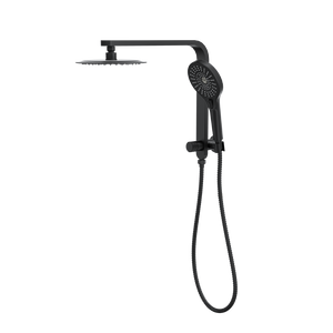 LINSOL MASON SHORT SHOWER COMBINATION AND MULTIFUNCTION HANDPIECE WITH 200MM ROUND HEAD MATTE BLACK