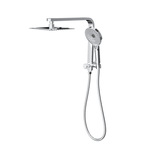 LINSOL MASON SHORT SHOWER COMBINATION AND MULTIFUNCTION HANDPIECE WITH 200MM SQUARE HEAD CHROME