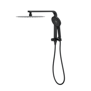 LINSOL MASON SHORT SHOWER COMBINATION AND MULTIFUNCTION HANDPIECE WITH 300MM ROUND HEAD MATTE BLACK