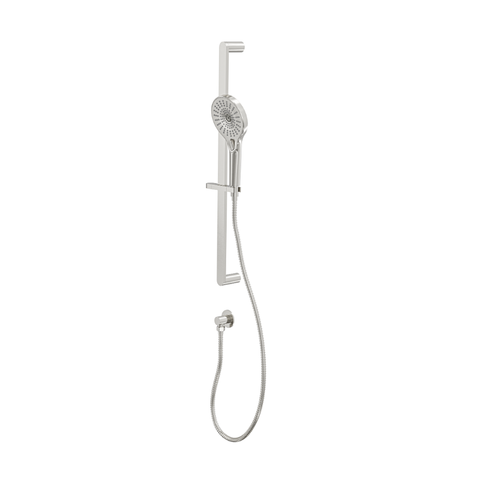 LINSOL MASON SLIDING SHOWER RAIL WITH MULTIFUNCTION HANDPIECE BRUSHED NICKEL