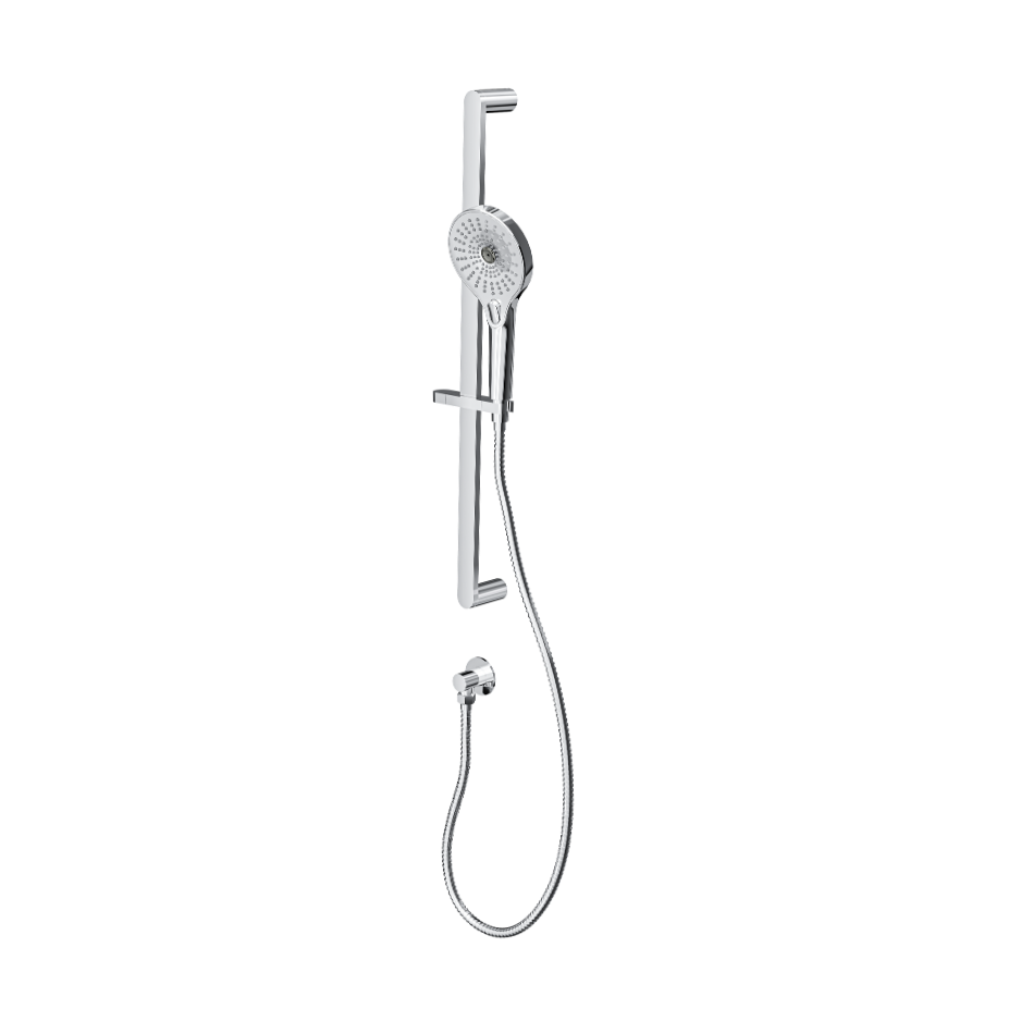 LINSOL MASON SLIDING SHOWER RAIL WITH MULTIFUNCTION HANDPIECE CHROME