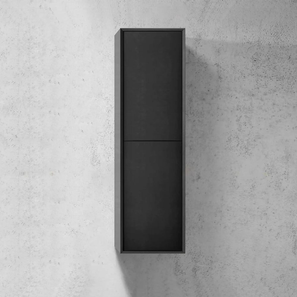 OTTI MARLO WALL HUNG TALL BOY MATTE BLACK 350MM X 1200MM