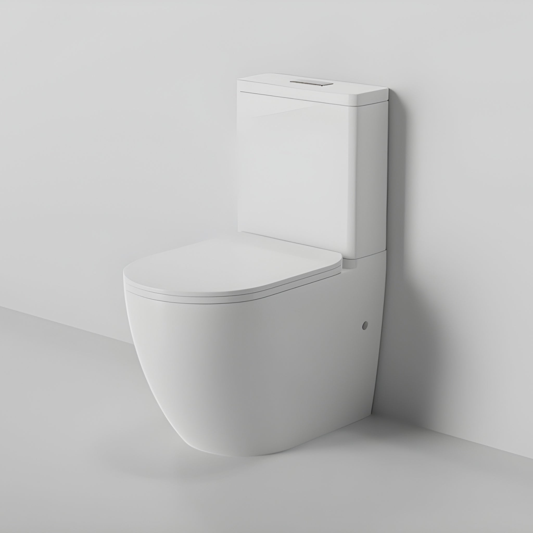 ZUMI DONNA RIMLESS BACK-TO-WALL TOILET SUITE GLOSS WHITE
