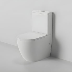 ZUMI DONNA RIMLESS BACK-TO-WALL TOILET SUITE GLOSS WHITE